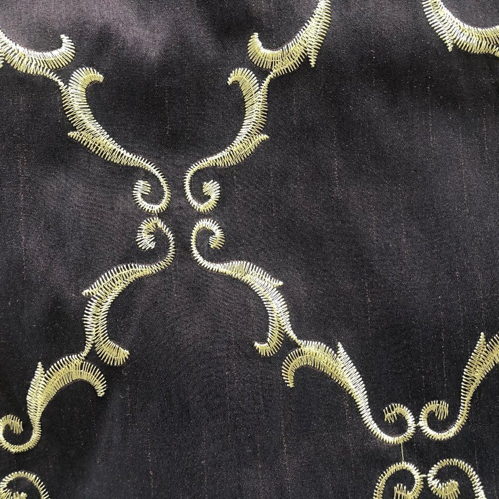 Window Scarf Valance Brown and Gold Diamond Pattern 54 inch wide 220 inches long - Picture 4 of 4